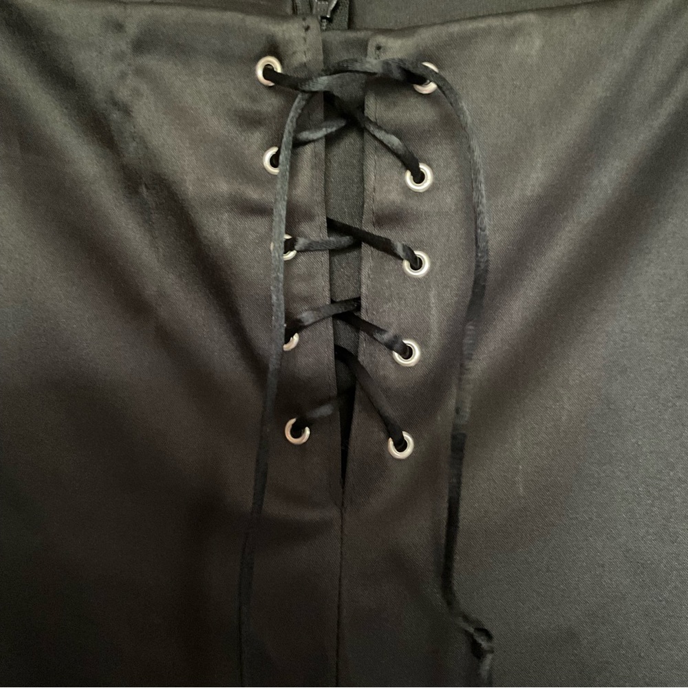 Vintage 90s Y2K le chateau Lace Up Low Rise Flares - Picture 5 of 7